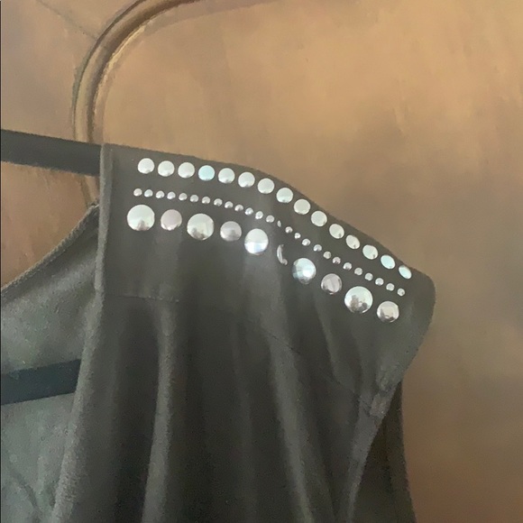 Cow bell faux suede top XL - Picture 3 of 3